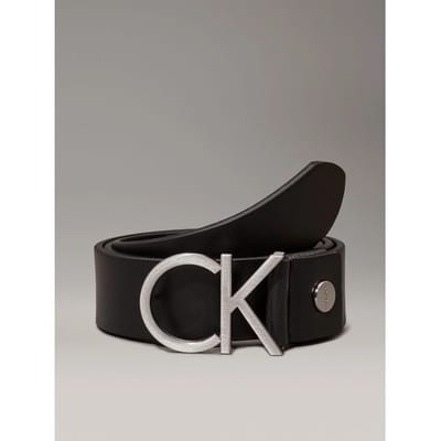Calvin Klein damesriem met verstelbaar logo, 3,5 cm, zwart, 90