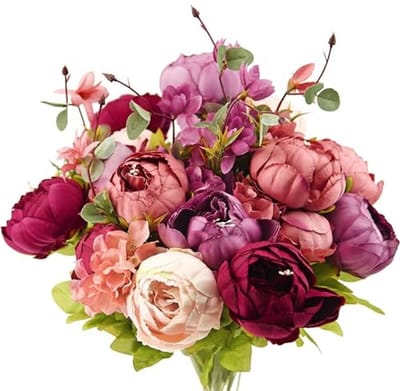 Boeket van Zijde Kunstbloemen en Hydrangeas - Perfect voor Bruiloft, Feest of Thuis Decoratie