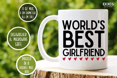 World's Best BF&GF mok - Valentijn cadeautje voor hem - Valentijn cadeautje voor haar - Valentijnsdag - Verjaardag cadeau - Cadeau voor man - Cadeau voor vrouw - Grappige cadeaus - Mokken - Theeglazen - Koffiebeker