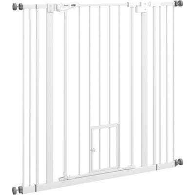 4goodz Uitschuifbaar Traphek 104x68 cm voor Huisdieren - Wit
