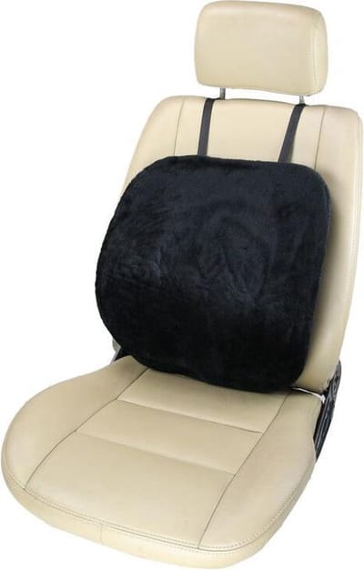 Rugkussen met Fleece overtrek - als extra ondersteuning aan de rug - Kleur zwart - SM 7450B