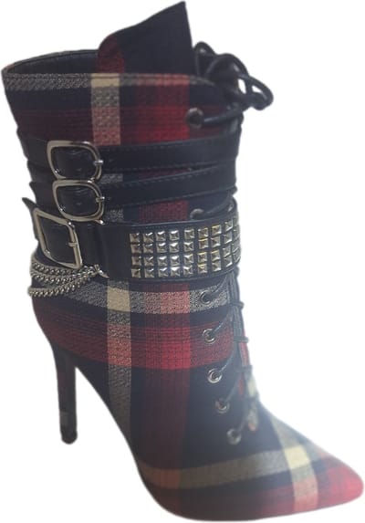 RUON -LUXE- ENKELLAARSJE-RUITMOTIEF-HIGH HEEL-36