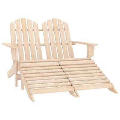 vidaXL - Tuinstoel - 2-zits - Adirondack - met - voetenbank - vurenhout
