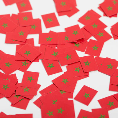 150 stuks Tafel confetti papier Marokko - Hapjes Cocktail Tapas Zomer Terras EK WK Voetbal Decoratie Tafelconfetti