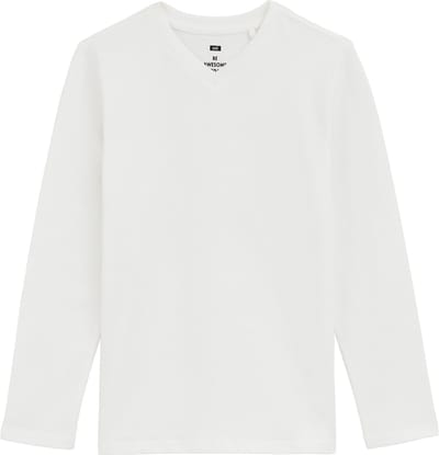 WE Fashion Jongens basic T-shirt met V-hals