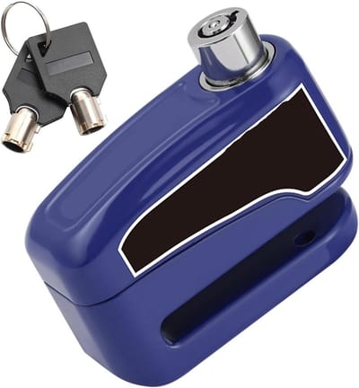 Motorfiets Schijfremslot - Anti-diefstal slot - Motorfiets Beveiliging - Uniek slotcilinder ontwerp - 8 cm - Blauw