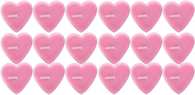 Dailygoody - Hartvormige Kaarsen - Romantische Dinerkaarsen - Roze - Bruiloft Decoraties - Valentijnsdag - 18 Stuks - Geschikt voor Feesten