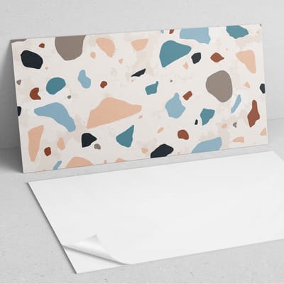 Coloray Wandpanelen Zelfklevend - Patroon met steenfragmenten PVC Wandpaneel - 100 cm x 50 cm - Beige Wandbekleding Zelfklevend - 1 stuk - Texturen Wandpanelen Zelfklevend - Wandbord Keuken - Wandpaneel Badkamer