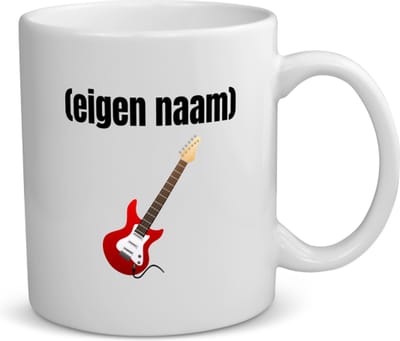 Akyol - rode elektrische gitaar met eigen naam koffiemok - theemok - Gitaar - muziek liefhebbers - gitaristen - gitaarliefhebbers - verjaardag - cadeau - kado - 350 ML inhoud