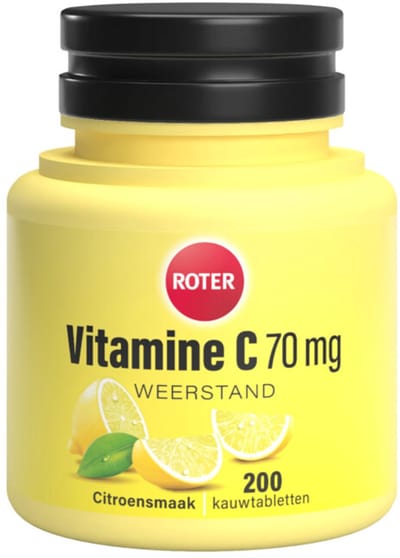 Roter Vitamine C 70 mg Citroen - 4 x 200 kauwtabletten - Voordeelverpakking