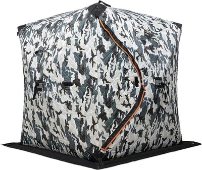 IJs Vistent - Vrijstaande Tent - IJs Vissen - Drielaags Isolatie - 145x145x165 cm - camouflage