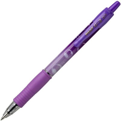Gelschreiber PILOT G-2 Bubble violett mittelblau schreibend
