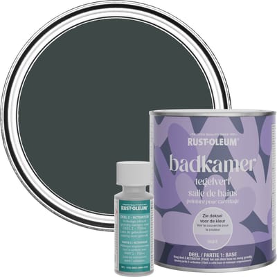 Rust-Oleum Zwart Badkamer Tegelverf Matt - Zwart Zand 750ml
