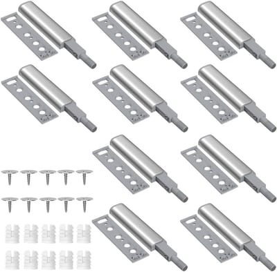 Drukdeur opener set van 10 stuks, ideaal voor kastdeuren en meubels, eenvoudig te installeren, geschikt voor dressers en schoenenkasten