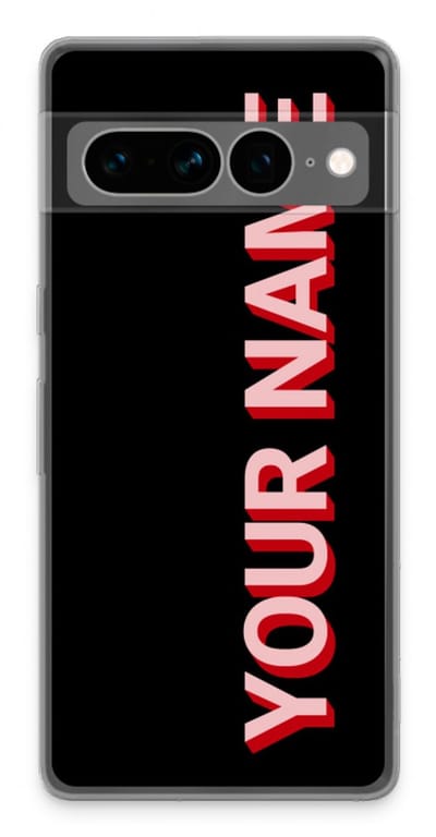Gepersonaliseerd - Case Company® - Hoesje geschikt voor Google Pixel 7 Pro hoesje - Namecase - Soft Cover Telefoonhoesje - Bescherming aan alle Kanten en Schermrand