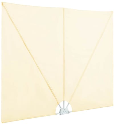 Zijwindscherm Inklapbaar - 300 x 150 cm - Balkonscherm voor Privacy & Zonwering - Crème - Waterafstotend & UV-bestendig - Muurmontage