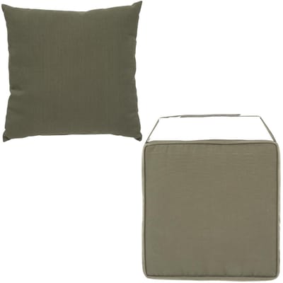 Hesperide tuinkussen set - olijfgroen - polyester - uv/waterbestendig