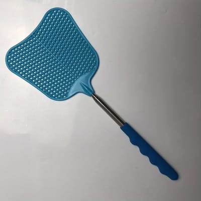Robuuste Telescopische Vliegenmepper met Verstelbare Steel - Vliegenklapper van Duurzaam Plastic & Roestvrij Staal Geschikt voor Binnen/Buiten/Klaslokaal