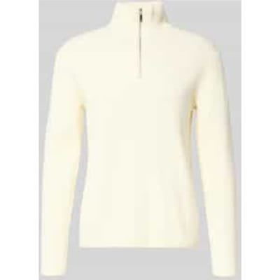 Gebreide pullover met opstaande kraag en ritssluiting