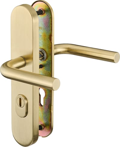 Ostiumhome® Fiorano - Voordeurbeslag - Mat Goud - Kruk/kruk - kerntrekbeveiliging - SKG3*** Keurmerk - Complete Set