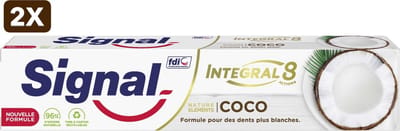 2 x Signal - Integral & Actions - Tandpasta - Natuurlijke Elementen - Kokos - Voor Witte Tanden - 75 ml