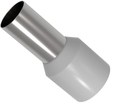 Adereindhulzen Geïsoleerd - Kabeleindhulzen Koper - Draad Bescherming - Warmtebestendig 110°C - 0.34-50mm2 - Grijs