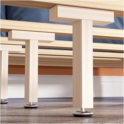 Meubelpoten - Bedframe steun - Bed reparatie - In hoogte verstelbaar - 32 cm - Houtkleur