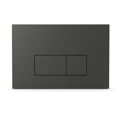 QeramiQ Push Bedieningsplaat - voor Geberit UP320 inbouwreservoir - dualflush - rechthoekige knoppen - kunststof - mat antraciet