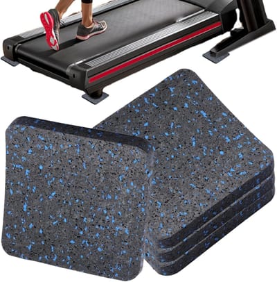 Loopbandmat - Vloerbeschermer Fitness - Thuis Gym - Hoge Dichtheid Rubber - Diverse Maten - Zwart Blauw