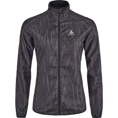 Odlo Maat M  Jacket ESSENTIAL LIGHT PRINT ZWART