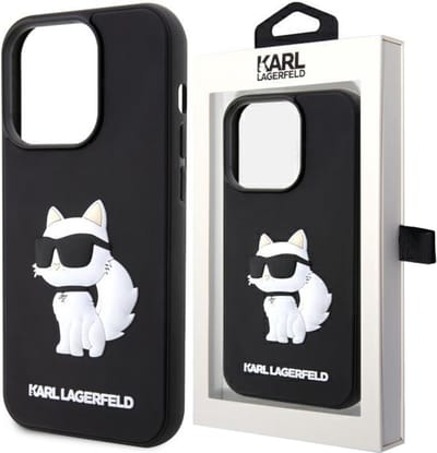 Karl Lagerfeld KLHCP14L3DRKHNK iPhone 14 Pro 6.1" black/black hardcase Rubber Choupette 3D