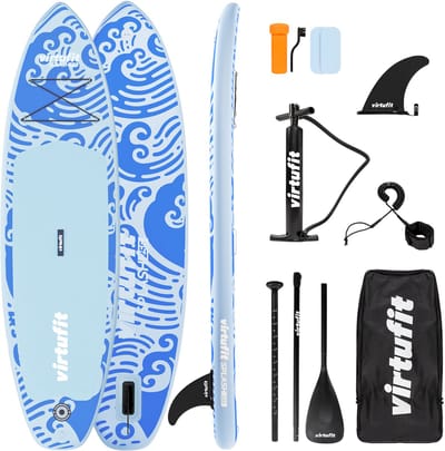 Virtufit Splash Opblaasbaar SUP Board 255 cm - Complete Set - Inclusief Pomp, Peddel, Draagtas, Accessoires - Stand Up Paddle Board - Paars