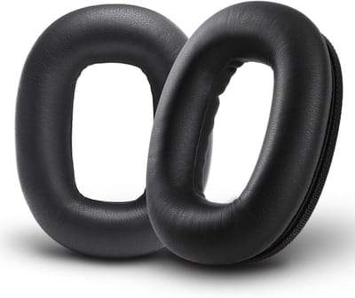 Vervangende Oorkussens van PU Leer voor Hoofdtelefoons, Hoogwaardige Geheugenfoam en Comfortabel Design in Zwart