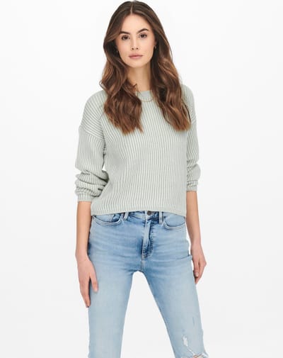 JDY JDYLORA L/S O-NECK PULLOVER KNT Dames Trui - Maat M