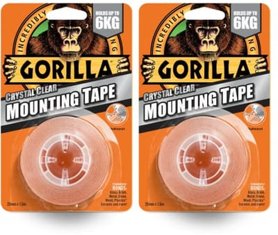 Dubbelzijdig Montagetape Clear 1,5 m - 2 Pack
