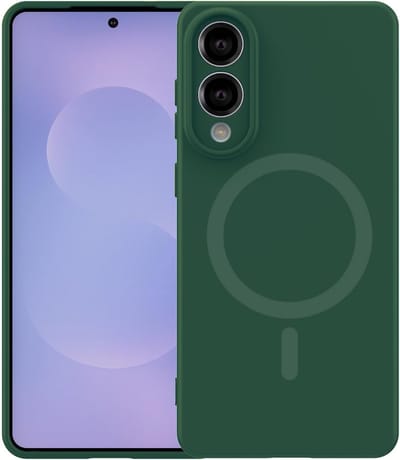 Stravo Hoesje Geschikt voor Samsung Galaxy S25 Edge – Siliconen Cover Hoes met MagSafe – Slank & Lichtgewicht – Schokbestendig – Anti-Fingerprint – Siliconen Case voor Samsung Galaxy S25 Edge - Groen