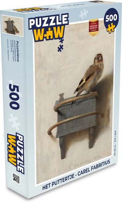 Puzzel Het puttertje - Carel Fabritius - Legpuzzel - Puzzel 500 stukjes