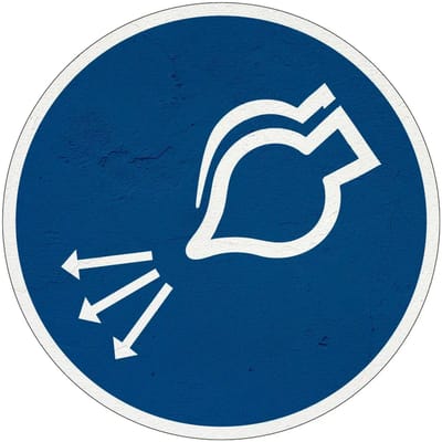 Luchttoevoer starten gebodsbord - M044 | Sign Again materiaal | 10 cm