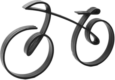Dailygoods- Fiets Sculptuur Minimalistisch Design - IJzeren Draad - Wanddecoratie - Fietskunst - Decoratief Ornament - Hoogwaardig Materiaal - Fietsdecoratie
