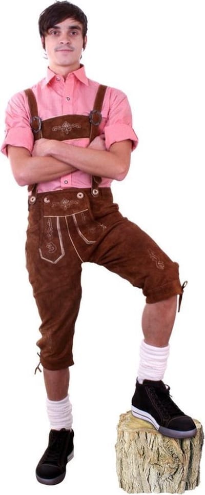 Lederhose Knee-Over - Licht Bruin - Mt 54