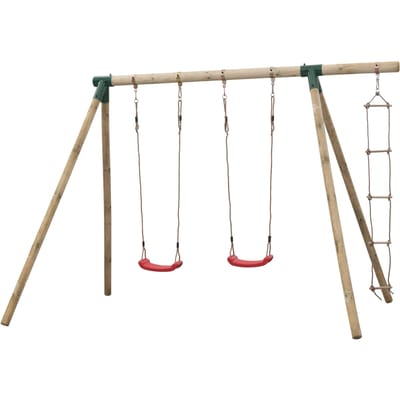 Houten speeltoestel houten schommel Charlie 340x220x220 cm