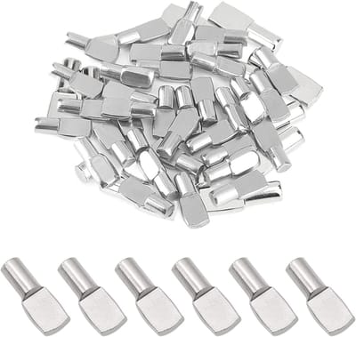 Famanu – Plankdragers set van 100 stuks, 5 x 19 mm, met opbergdoos voor meubels en kasten