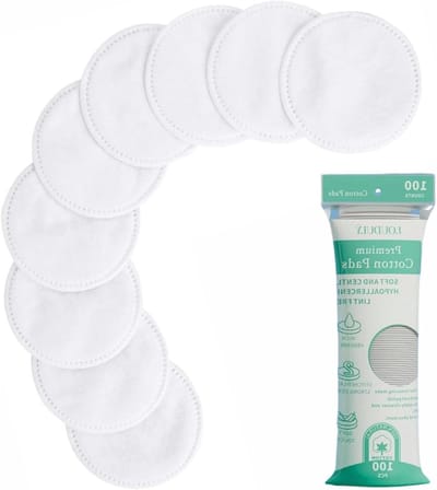 Katoenen Wattenschijfjes - Zachte Pads - Make-up Verwijderen - 100% Natuurlijke Vezels - 100 Stuks - Wit