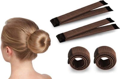 Okado Magic Bun Maker 2 Stuks Bruin – Knotmaker voor Lang Haar – Snel Perfecte Haarknot – Comfortabel & Licht – Voor Sport, Werk & Dagelijks Gebruik