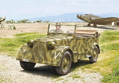Italeri Modelbouwpakket Militaire voertuigen - 6550 Fiat 508 CM Coloniale with Crew Plastic - 1:35 - Modelbouw