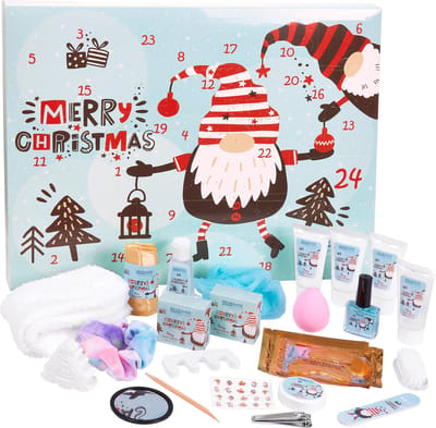 BRUBAKER Cosmetics Beauty Adventskalender 2025 - de XXL Wellness Kerstkalender voor Dames - 24 x Lichaamsverzorging Producten & Spa Accessoires - Kerst Kabouters