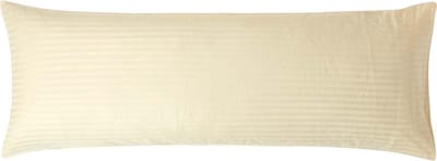 Homescapes Satijn Streep Katoen Kussensloop 50x140 cm Langwerpig – Geel – 100% Egyptisch Katoen – Draaddichtheid 330