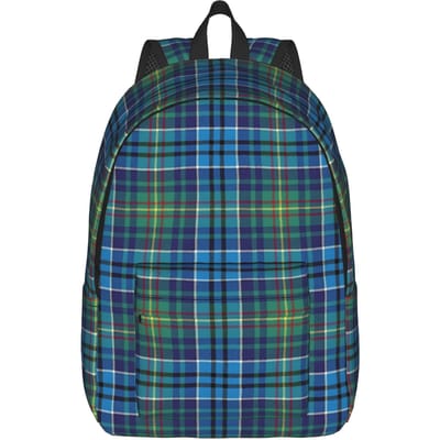 Klassiek Kerst Tartan Plaid Coole Rugzak Lichtgewicht Student Wandelen Reizen Nordic Fijne Kerstdag Rugzak Canvas Tassen S
