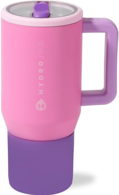 Geïsoleerde RVS Drinkbeker 590ml met Handvat en Lekkagevrije Dop - Geschikt voor Auto Bekerhouder