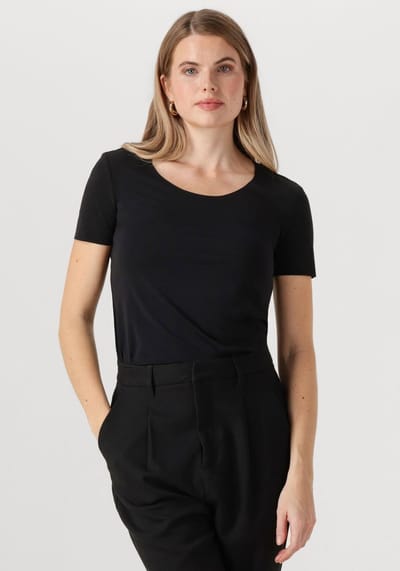 WOLFORD Aurora Pure Top Short Sleeveless Dames - Topjes - Zwart - Maat S